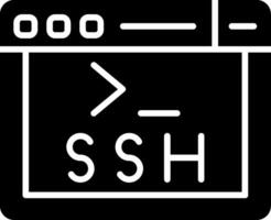 SSH Secure Access Symbol Glyph vector