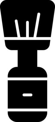 Wooden Handle Beard Brush Glyph