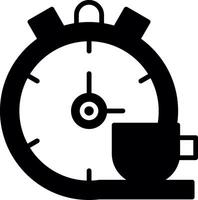 Automated Work Break Timer Glyph vector