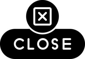 Close Window Button Glyph vector