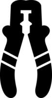 Terminal Crimping Tool Glyph vector