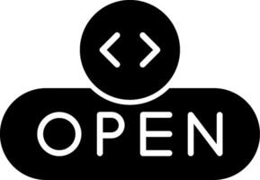 Open File Button Glyph vector