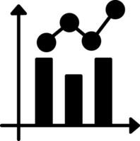 Trend Line Graph Symbol Glyph vector