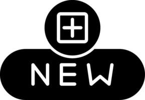 Create New File Button Glyph vector