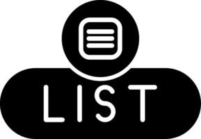 List View Toggle Button Glyph vector