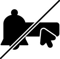 Unsubscribe from Emails Glyph vector