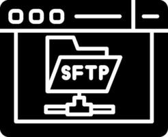 SFTP Secure Transfer Protocol Glyph vector