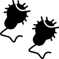 Vibrio vulnificus Marine Pathogen Glyph vector