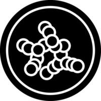 Streptococcus mutans Dental Cavity Bacteria Glyph vector