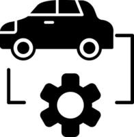 Routine Car Maintenance Tools Glyph vector