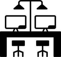 Shared Co working Office Space Glyph vector