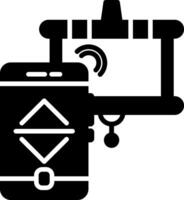 Wireless Presentation Remote Glyph vector