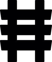 Underground Train Track System Glyph vector