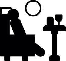 Comfortable Business Class Seating Glyph vector