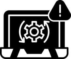 Operating System Crash Glyph vector