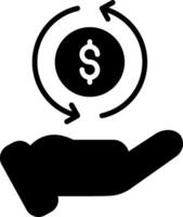 Return On Investment Report Glyph vector
