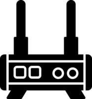 Internet Router Device Glyph vector