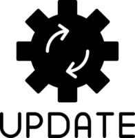 Latest Update Notification Glyph vector