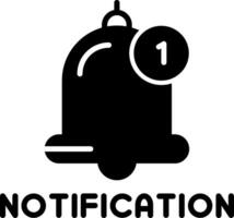 General Notification Alert Glyph vector
