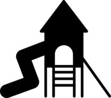 Tall Playground Slide Glyph vector