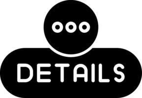 View Full Details Button Glyph vector