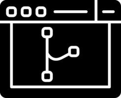 Code Merge Branch Tool Glyph vector