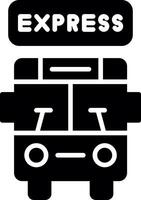Express Route Bus Glyph vector