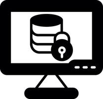 Enhanced Project Data Security Glyph vector