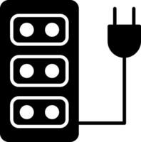 Multi Outlet Power Strip Glyph vector