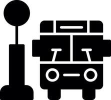 Daily Commuter Bus Glyph vector