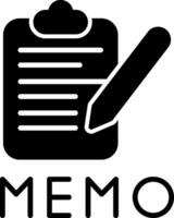 Official Memo Distribution Glyph vector