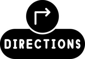 Get Directions Button Glyph vector