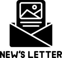 Weekly Newsletter Notice Glyph vector