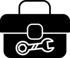 Portable Tool Storage Box Glyph vector