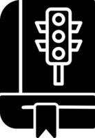 Basic Traffic Rules Book Glyph vector