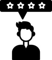 Rate Product Service Glyph vector