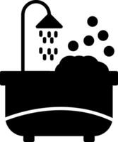 Bubble Moisturizing Bath Soak Glyph vector
