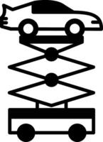 Engine Block Hoist Glyph vector