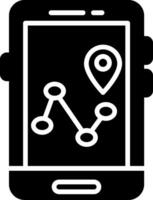 Satellite GPS Navigation Icon Glyph vector