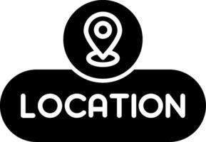 Location Pin Button Glyph vector