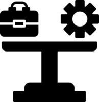 Balanced Work Life Chart Glyph vector