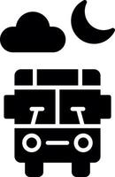 Tourist Sightseeing Bus Glyph vector