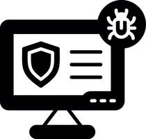 Active Antivirus Security Software Glyph vector