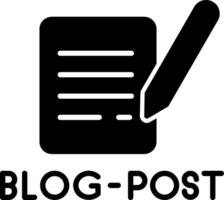 Blog Post Update Message Glyph vector