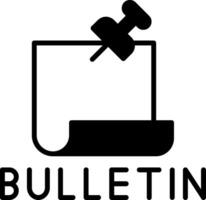 Internal Bulletin Board Update Glyph vector