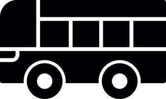 Compact Mini Bus Glyph vector