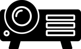Digital Classroom Projector Glyph vector