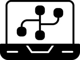 Branching Strategy Diagram Glyph vector