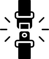 Seatbelt Usage Reminder Glyph vector