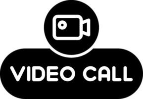 Start Call Button Glyph vector